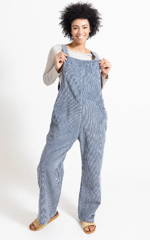 Corduroy Overalls - Sky Blue