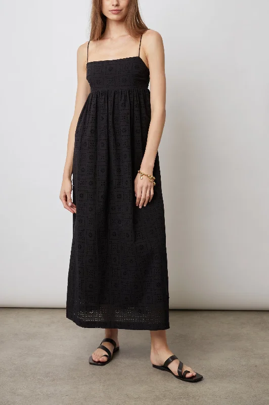LUCILLE DRESS - BLACK SEA EYELET Cool Women's Distressed