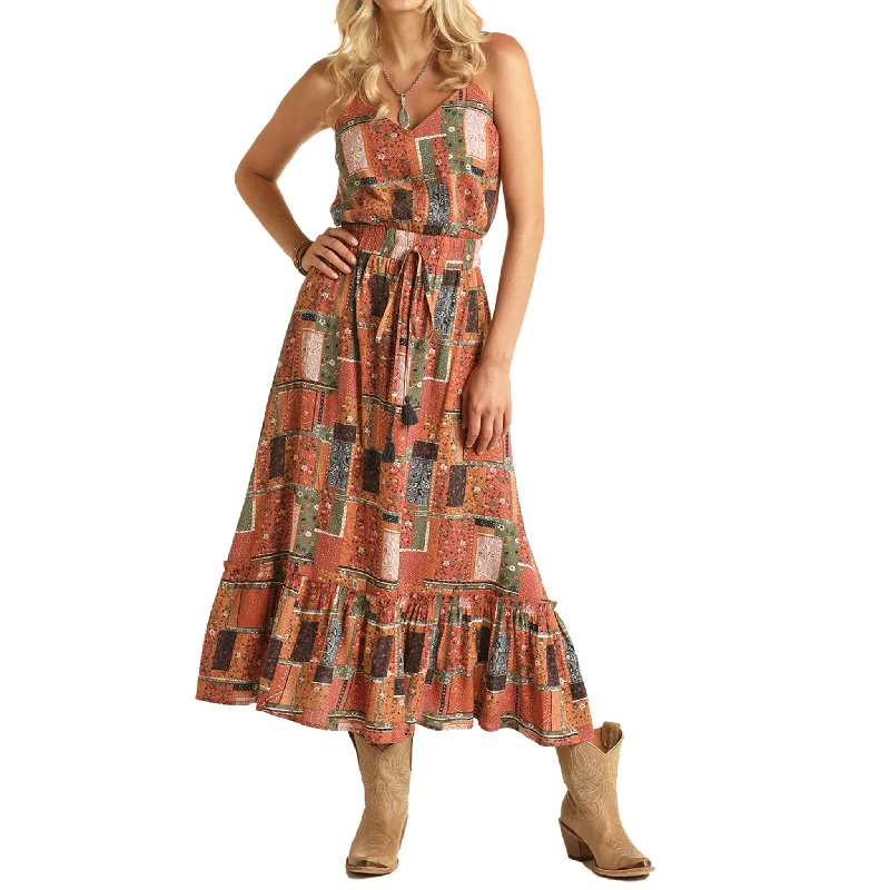 Rock & Roll Women's Multi Patch Dress Elegant Women's 