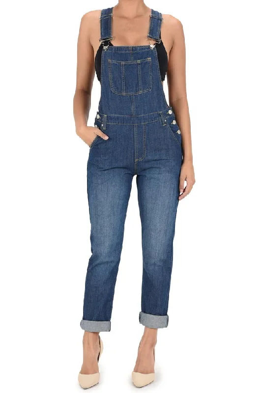 Women's Classic Style Skinny Overalls Street