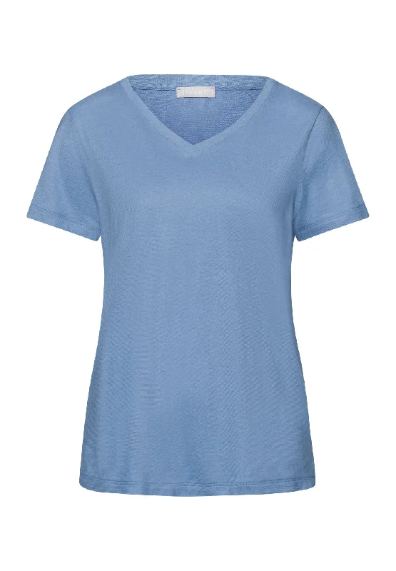 Sleep And Lounge Relaxed V-Neck T-Shirt | Endless Blue 74842-2533