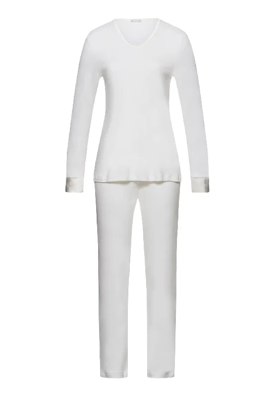 Virginia Long Sleeve Pajama Set | Off White 74876-102