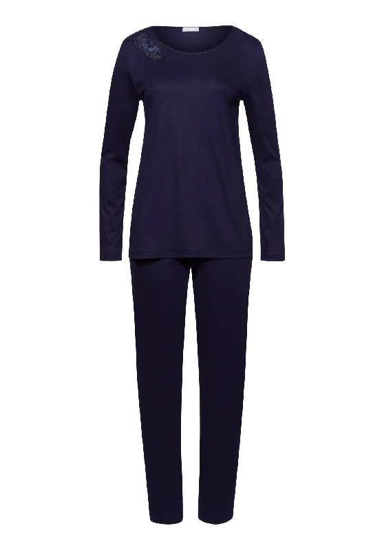 Anne Cotton Long Pajama Set | Evening Blue 74894-2621