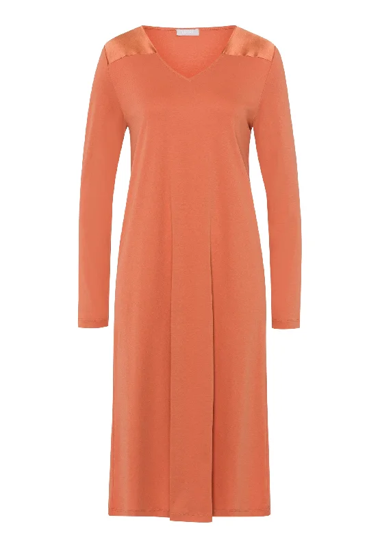 Emma Silk Accented Cotton Nightgown | Apricot Brandy 74922-2294