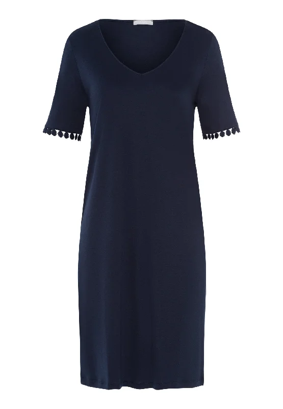 Rosa Embroidered Cotton Nightgown | Deep Navy 74932-1610 Confident Women's Power