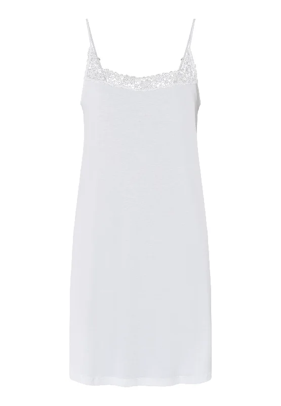 Michelle Supima Cotton Lace Trim Chemise | White 74942-101