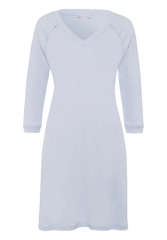 Pure Essence V-Neck Cotton Nightgown | Blue Glow 77948-511