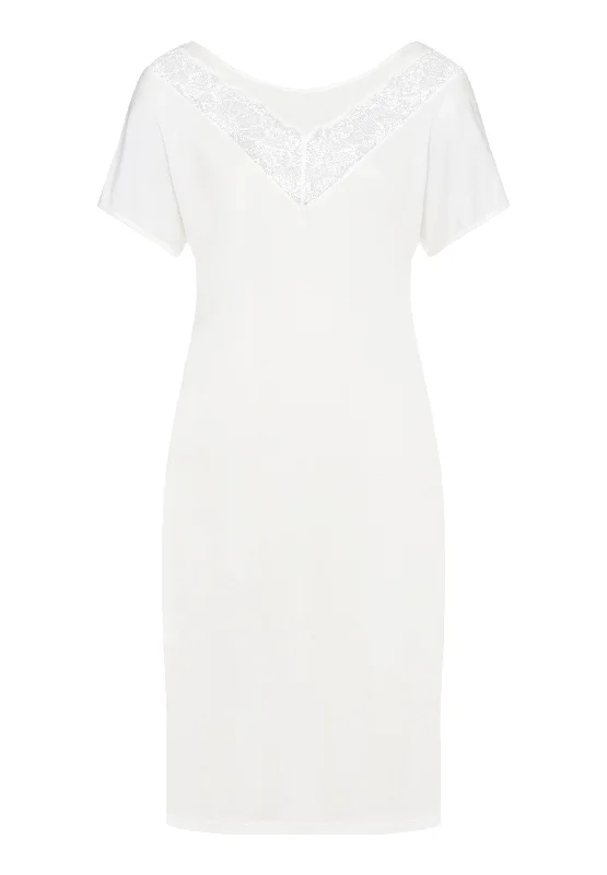 Juna Soft Lace Trim Nightgown | Off White 77972-102 Elegant Women's 