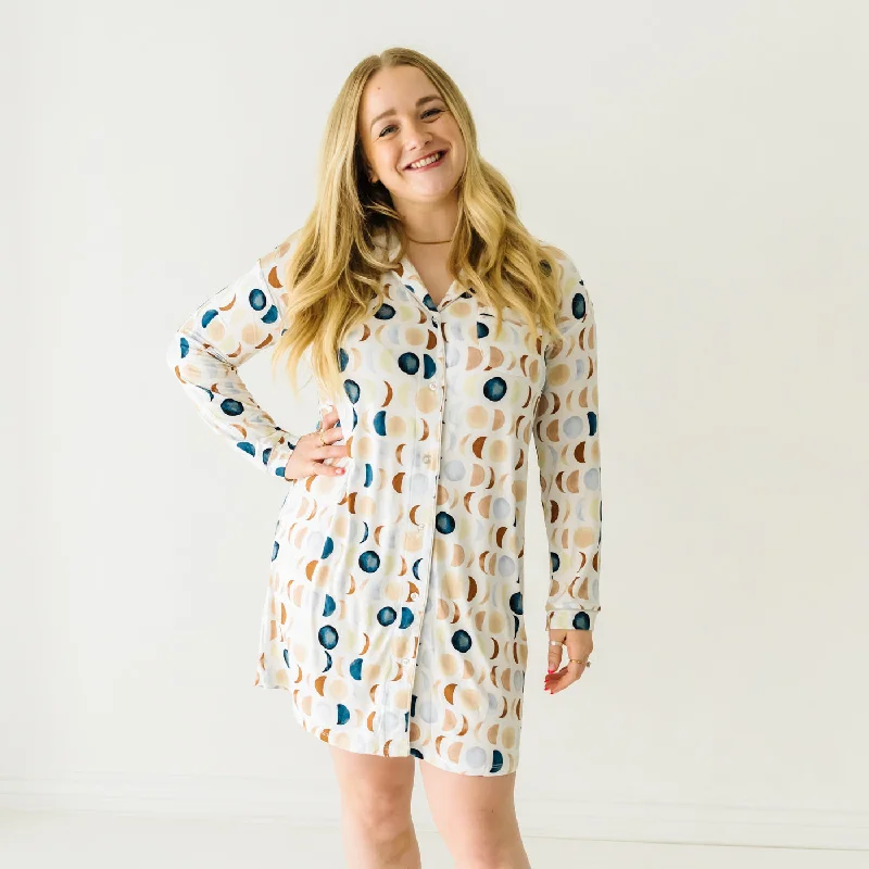 Luna Neutral Women's Long Sleeve Sleep Shirt Earthy Women's 