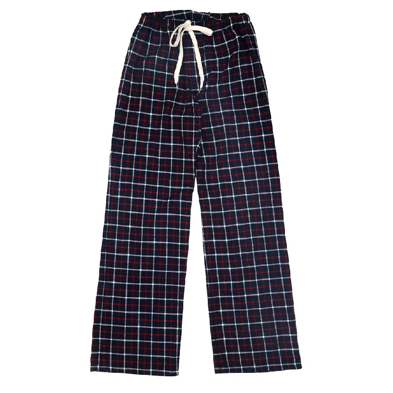 Pajama Lightweight Flannel Plaid - Navy Youthful Women's Anime - inspired