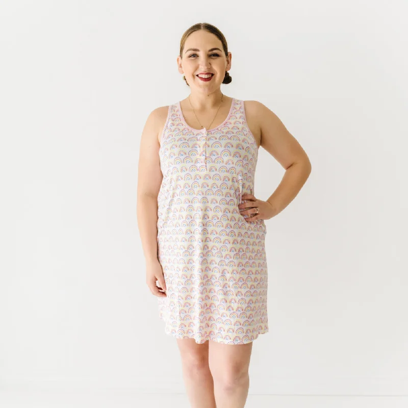 Pastel Rainbows Women's Tank Nightgown Tough Women's Military - inspired