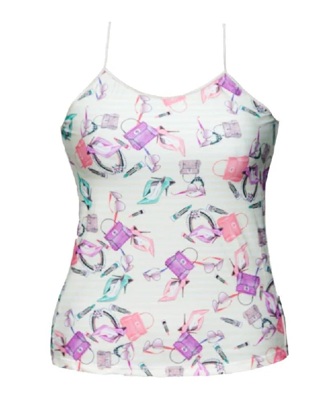 Fancy Printed Casual Wear Camisole Practical Women's Multi - 