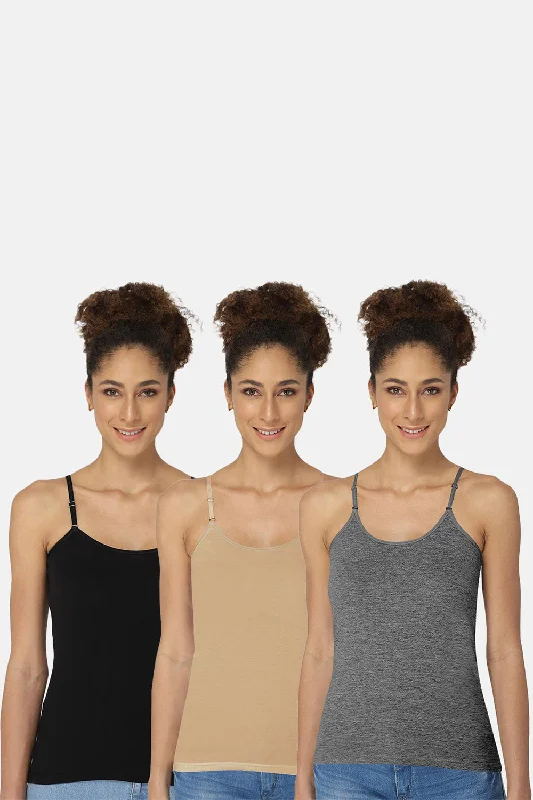 Intimacy Camisole-Slip Special Combo Pack - In08 - Pack of 3 - C52 Bold Women's Statement Intimacy Camisole-Slip Special Combo Pack - In08 - Pack of 3 - C52 Bold Women's Statement