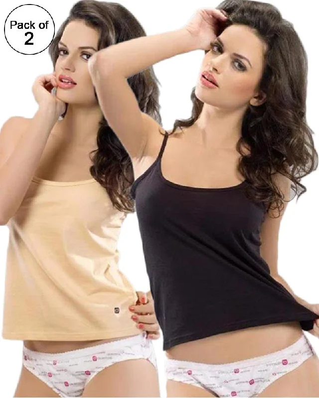Pack of 2 - Valentine Secret White Camisole 5001 Stylish Women's Tropical 